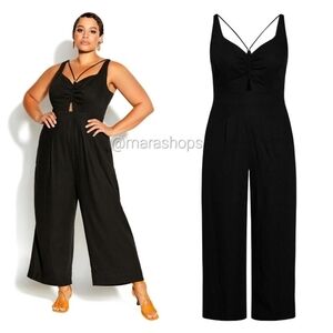 City Chic Paradise Black Jumpsuit
